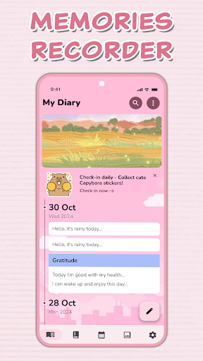 Diary with Fingerprint Lock screenshot