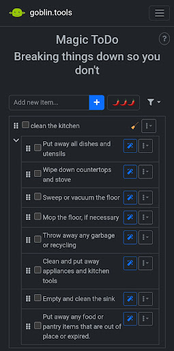 Goblin Tools screenshot