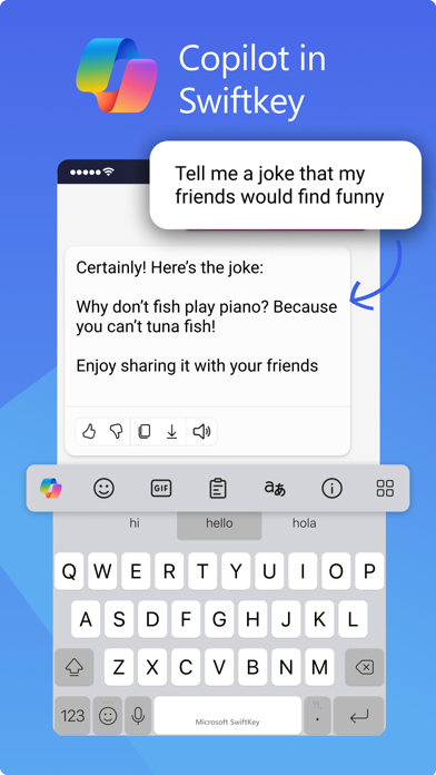 Microsoft SwiftKey AI Keyboard screenshot