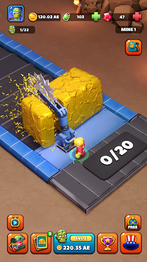 Idle Zombie Miner: Gold Tycoon screenshot