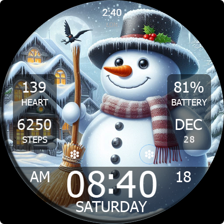 Key WF55 Snowman Watch Face screenshot