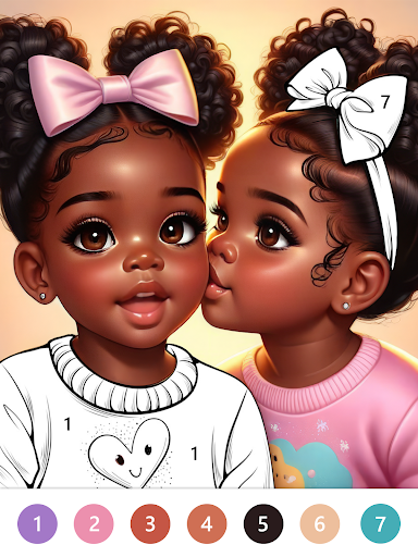 Black Color Paint By Number screenshot