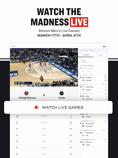 NCAA March Madness Live screenshot