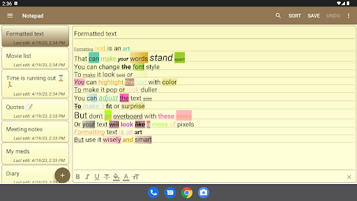 Notepad - simple notes screenshot