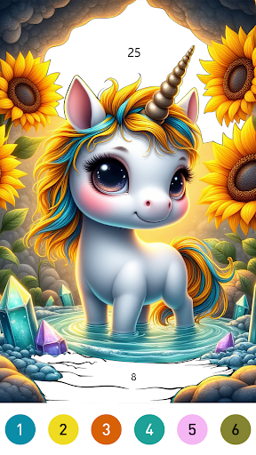 Fairytale Color by number game screenshot