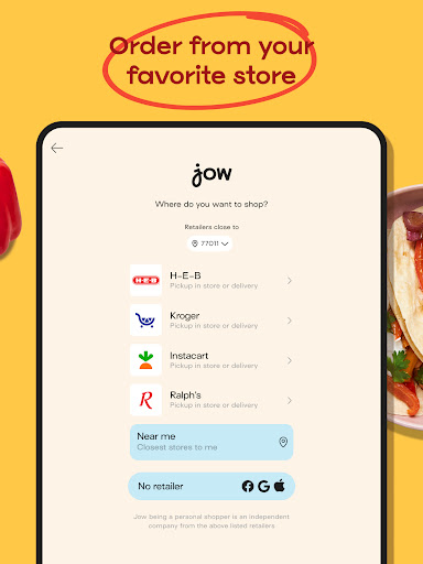 Jow - easy recipes & groceries screenshot