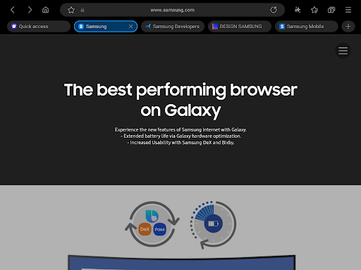 Samsung Internet Browser screenshot