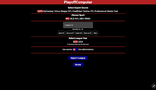 PlayoffComputer screenshot