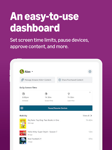 Amazon Kids Parent Dashboard screenshot