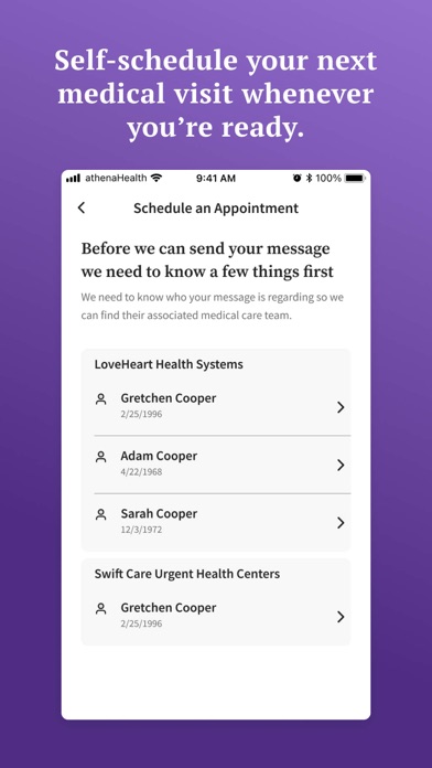 athenaPatient screenshot