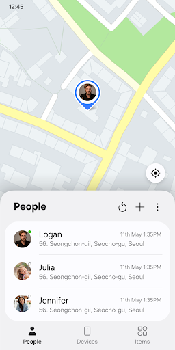Samsung Find: Location Sharing screenshot