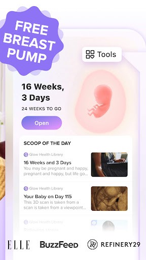 Pregnancy Tracker App | Glow screenshot