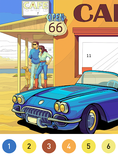 Nostalgia Color by number game screenshot