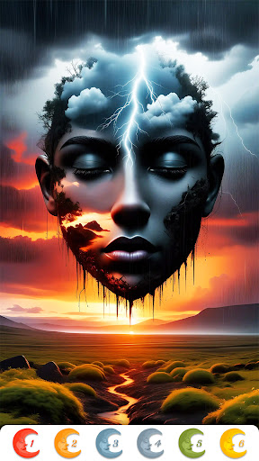 Christmas Santa Family Color screenshot