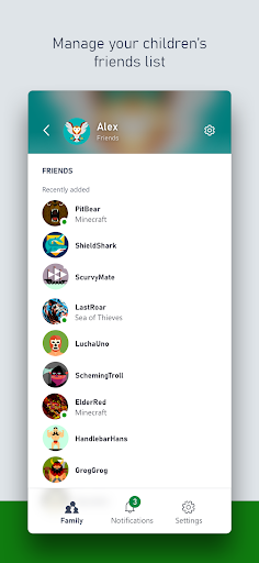 Xbox Family Settings screenshot