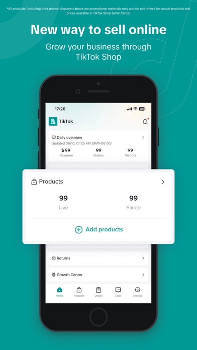TikTok Shop Seller Center screenshot