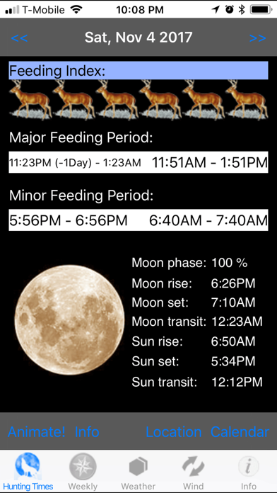 Best Hunting Times screenshot