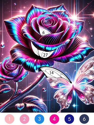 Fantasy Color By Number Game screenshot