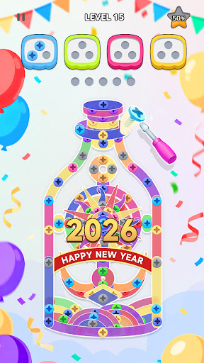 Unscrew Nuts Sort: Pin Puzzle screenshot