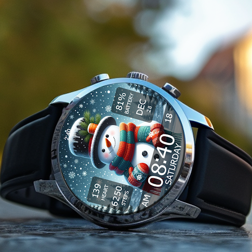 Key WF55 Snowman Watch Face screenshot