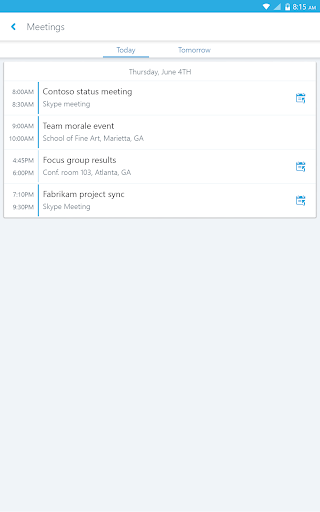 Skype for Business for Android screenshot