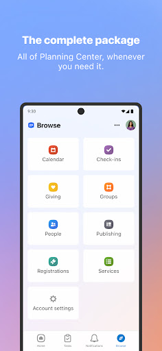 Planning Center screenshot