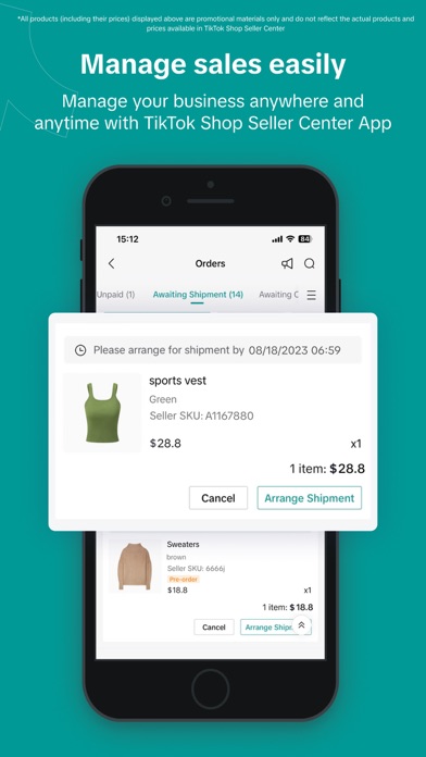 TikTok Shop Seller Center screenshot