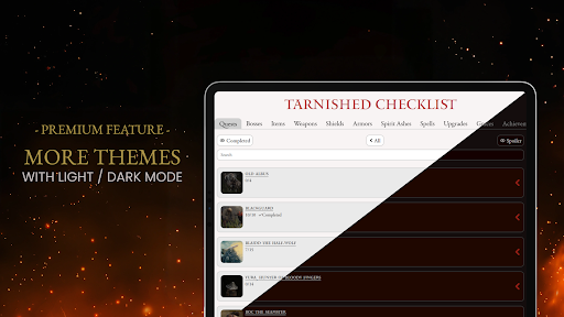 Tarnished Checklist Premium screenshot