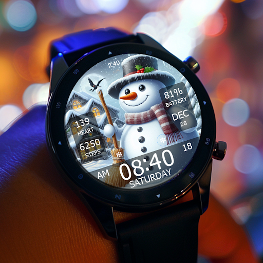 Key WF55 Snowman Watch Face screenshot