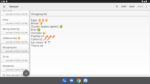Notepad - simple notes screenshot