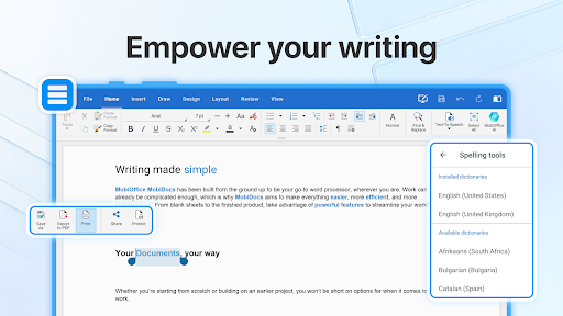 MobiOffice: Word, Sheets, PDF screenshot