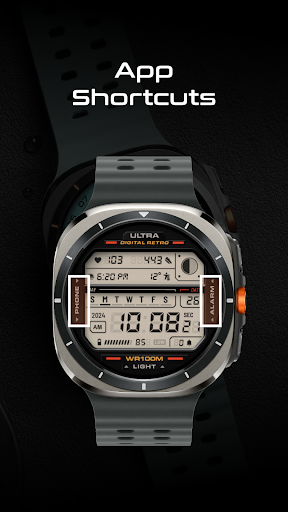 ULTRA Digital Retro watch face screenshot