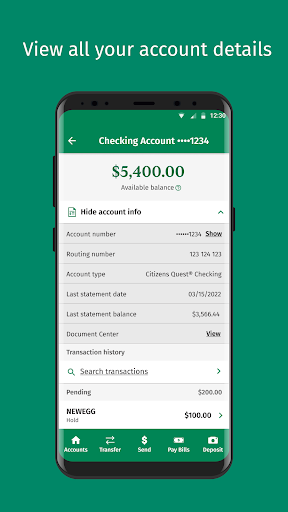 Citizens Bank Mobile Banking screenshot