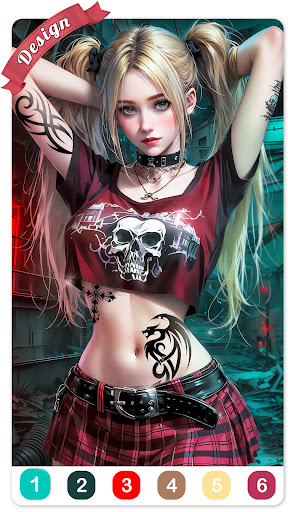 Tattoo Coloring games screenshot