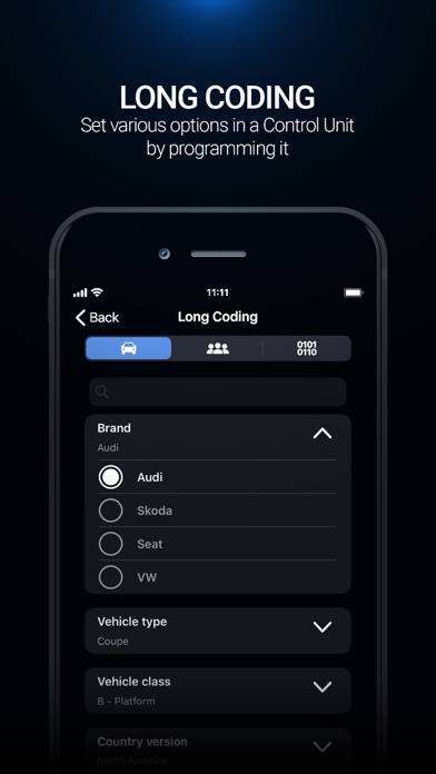 OBDeleven VAG car diagnostics screenshot