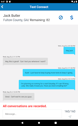 Securus Mobile screenshot