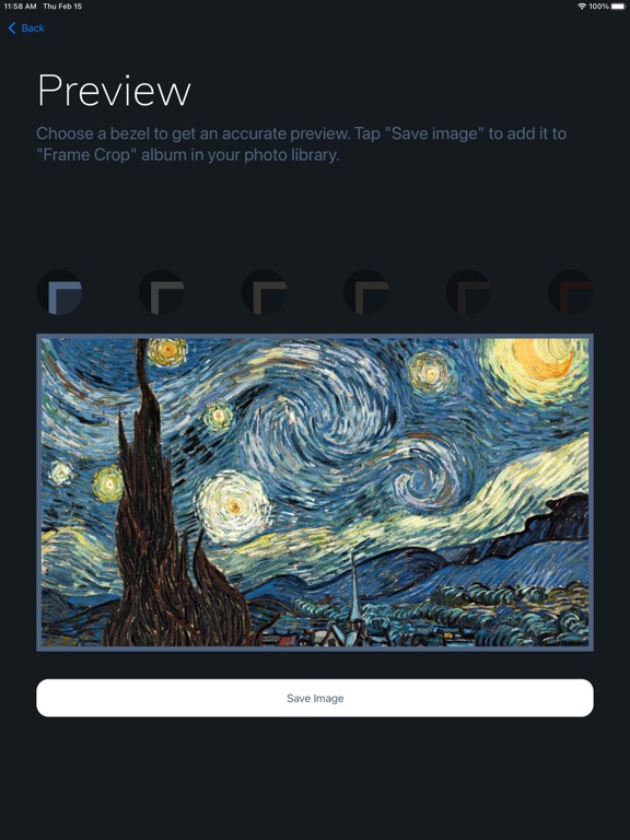 Frame Crop - Samsung Frame TV screenshot