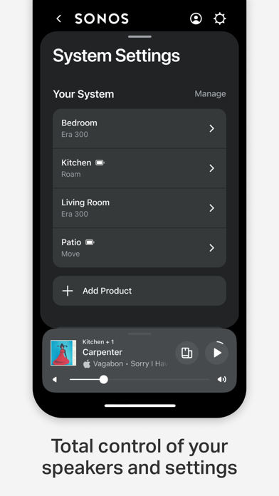 Sonos screenshot