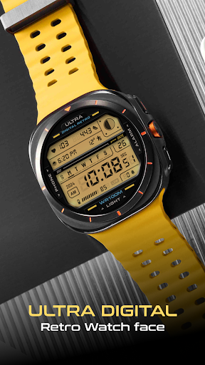 ULTRA Digital Retro watch face screenshot