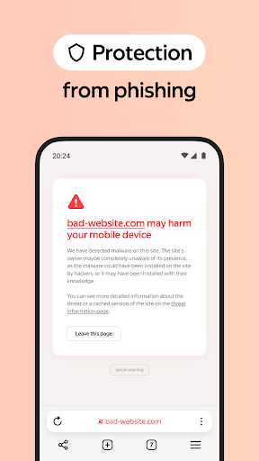 Yandex Browser with Protect screenshot