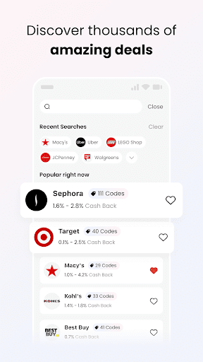 Coupert - Coupons & Cash Back screenshot