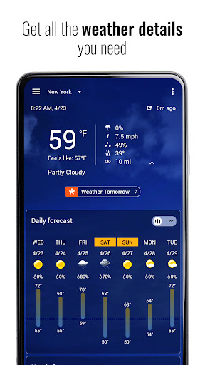 Transparent clock weather Pro screenshot