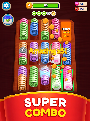 Pocket Sort: Coin Merge Puzzle screenshot