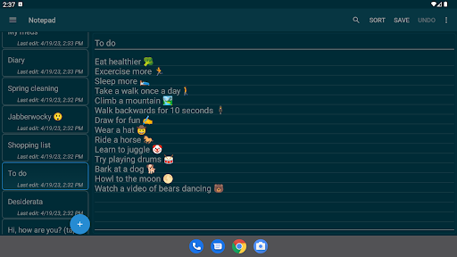 Notepad - simple notes screenshot