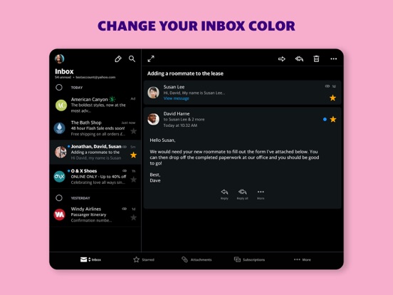 Yahoo Mail screenshot