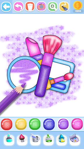 Glitter Beauty Coloring Pages screenshot