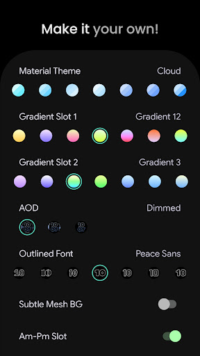 Outlined Watch Face screenshot