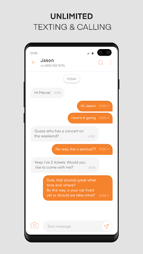 Phoner 2nd Phone Number + Text screenshot