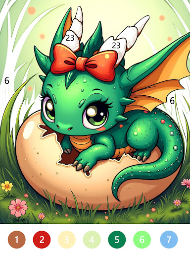 Fairytale Color by number game screenshot