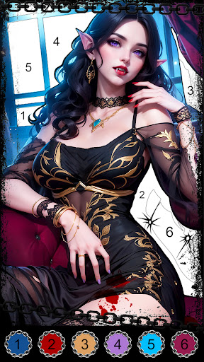 Dark, Horror Color by Number screenshot